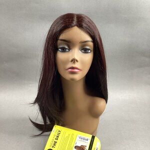 Moira Long Straight #99J Dark Plum Premium Synthetic Lace Part Wig